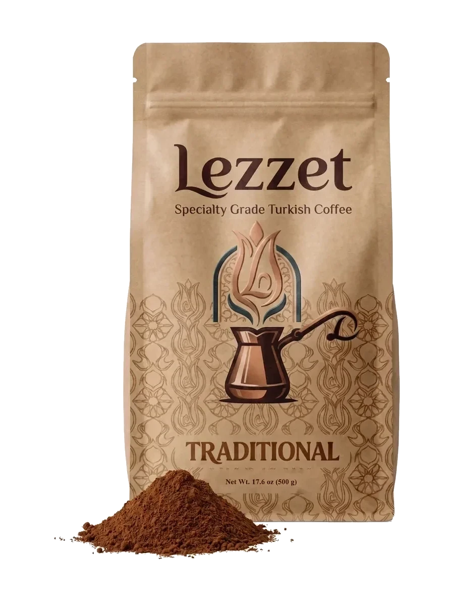 Lezzet Traditional Turkish coffee bag with ground coffee