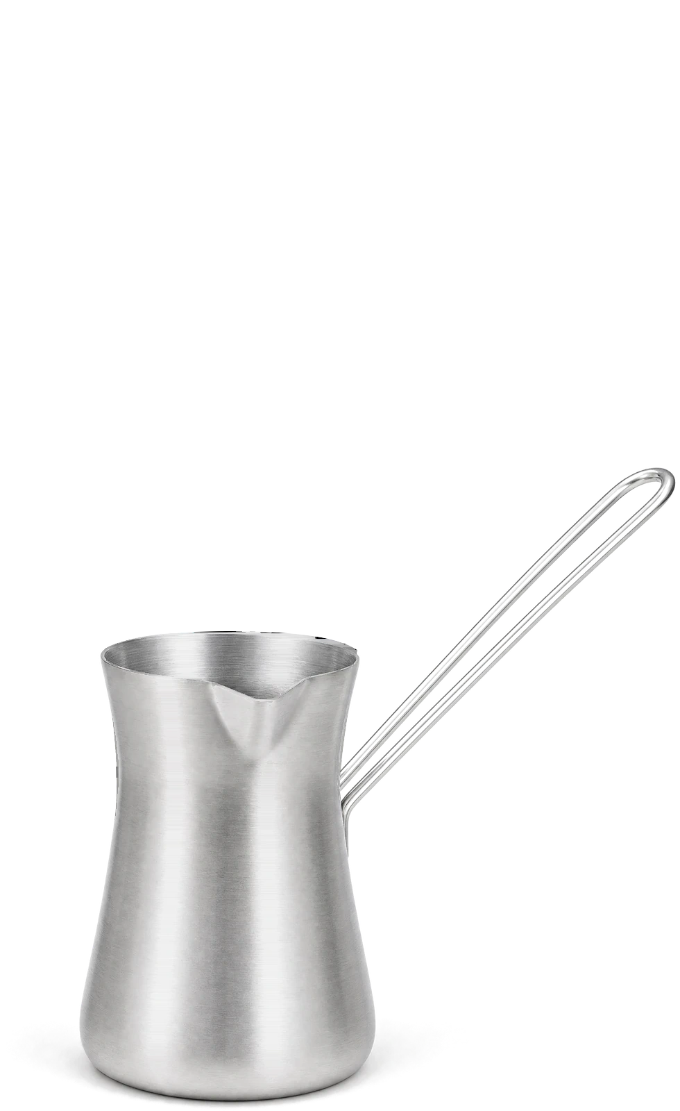 15 oz stainless steel cezve with a long wire handle