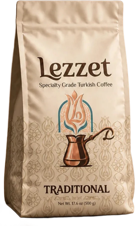Lezzet Traditional coffee bag representing the Lezzet brand
