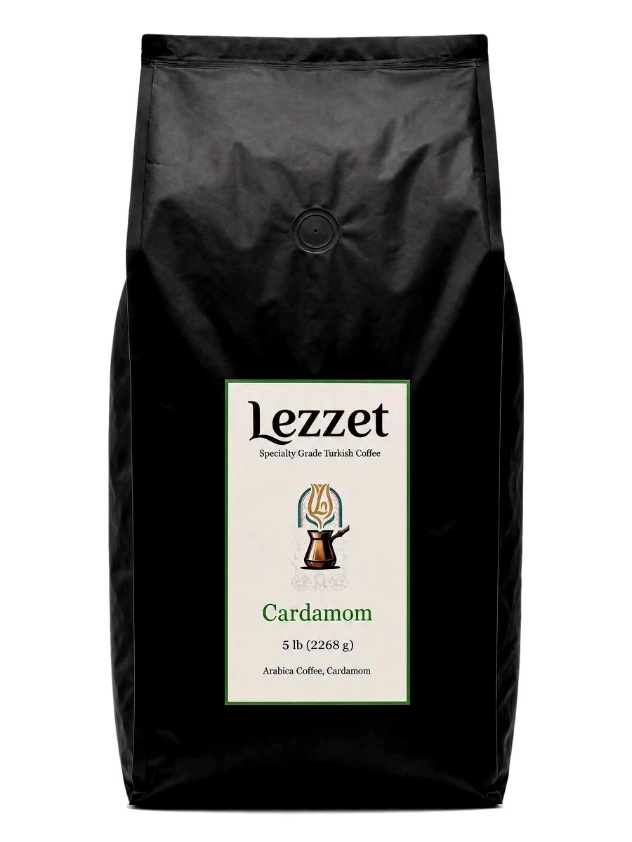 Lezzet 5 lb Cardamom wholesale Turkish coffee bag