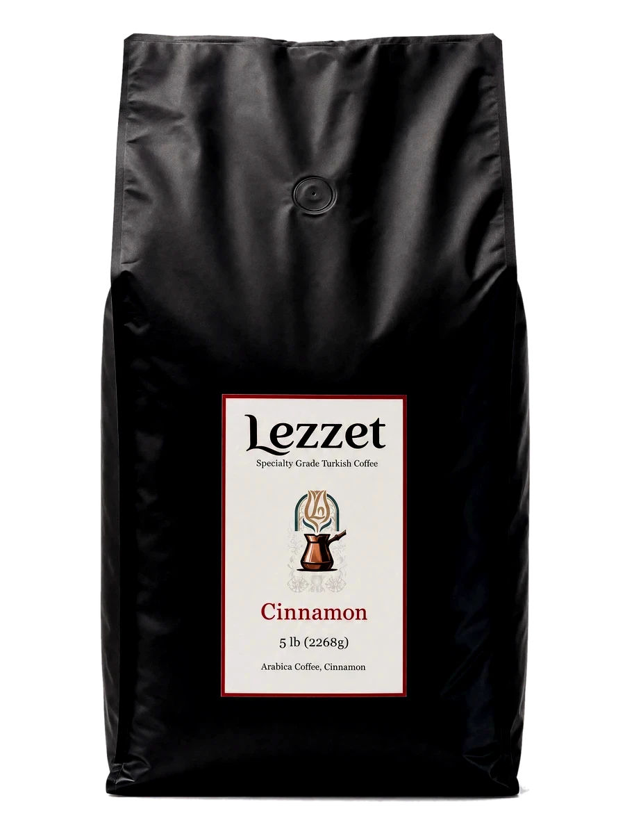 Lezzet 5 lb Cinnamon wholesale Turkish coffee bag