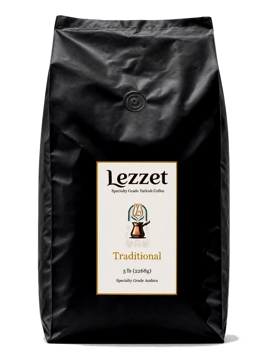 Lezzet 5 lb Traditional wholesale Turkish coffee bag